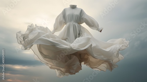 robe en lévitation dans le ciel , généré par IA	
 photo
