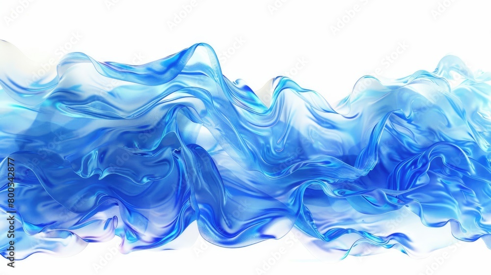 water wave  Blue water wave abstract background isolated on white