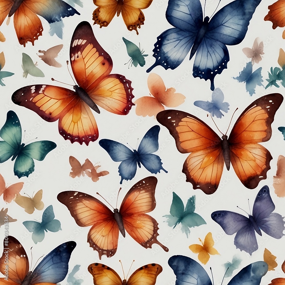 Watercolor Butterflies Clipart