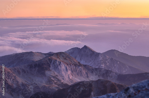 Rocky Mountain Peaks at Sunset © Ivan