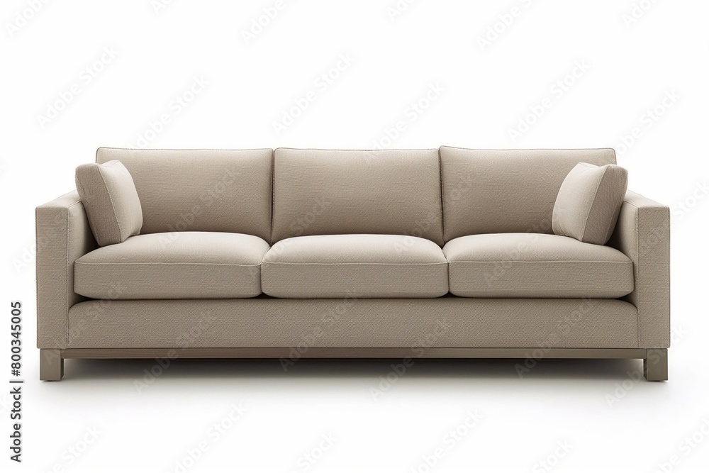 Contemporary minimalist sofa design with clean lines and low profile, isolated on white background, perfect for interior styling and modern living room decor Contemporary minimalist sofa design with clean lines and low profile, isolated on white background, perfect for interior styling and modern living room decor