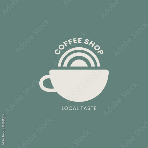 Coffee shop logo design template