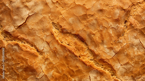 Casca de pão assada macro 