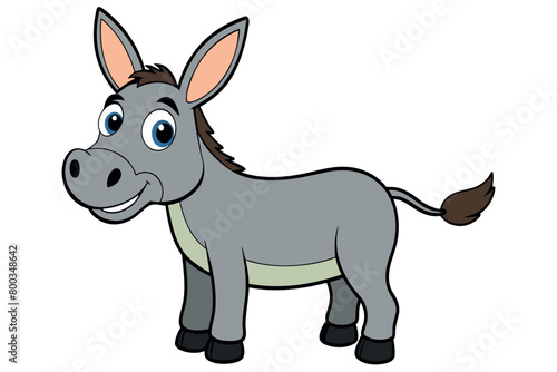 A cartoon donkey with a big smile on its face