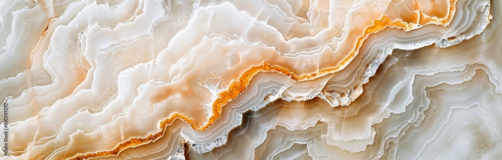 Creamy White Agate Stone with Wavy Patterns. Creamy White Agate Stone with Wavy Patterns.