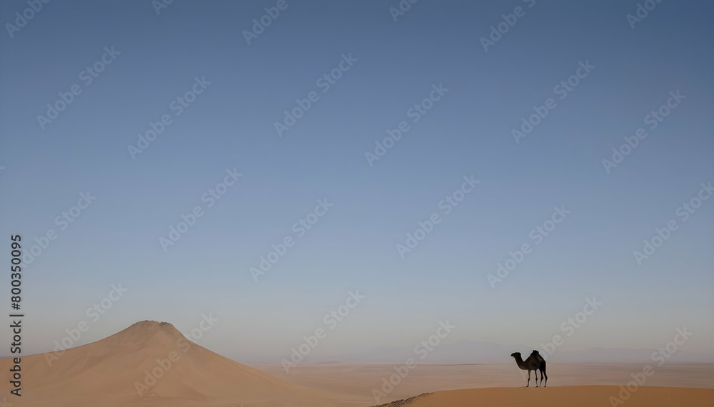 A Camels Hump Silhouetted Against A Desert Horizo Upscaled 8