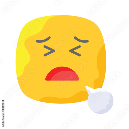 Unique and premium vector of tired emoji, editable icon