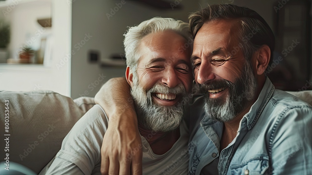 man happy enjoy to living at home in father's day with love of family AI generated man happy enjoy to living at home in father's day with love of family AI generated