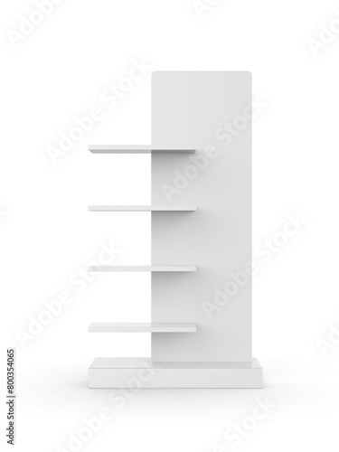 Wallpaper Mural POS POI floor product blank display rack stand, 3d illustration. Torontodigital.ca