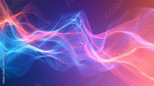 An abstract Fractal background illustration, pink, blue and orange data flow, business concept, wallpaper, screensaver