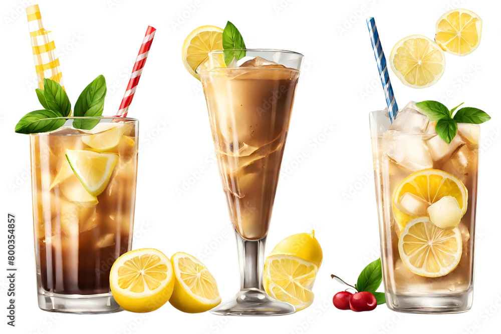 cocktails, lemonade and iced coffee new style cocktails, lemonade and iced coffee new style
