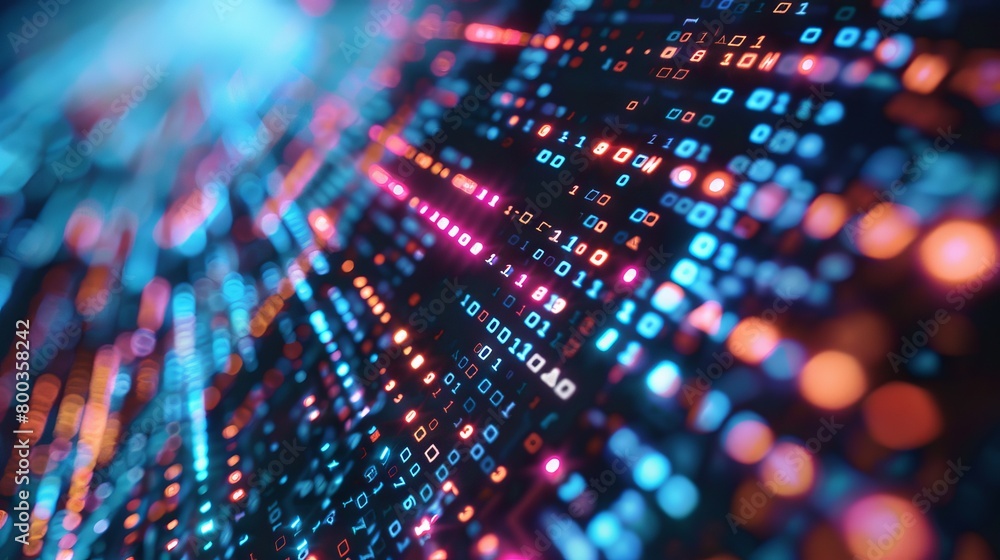 Dynamic Abstract Big Data Tech Background with Futuristic Elements Dynamic Abstract Big Data Tech Background with Futuristic Elements
