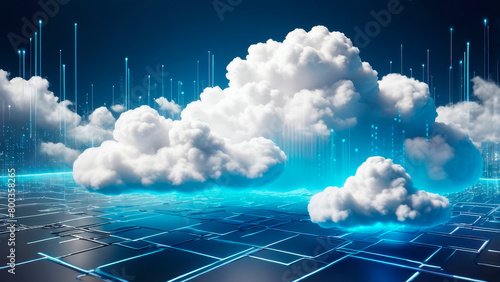 Background image, cloud data storage concept