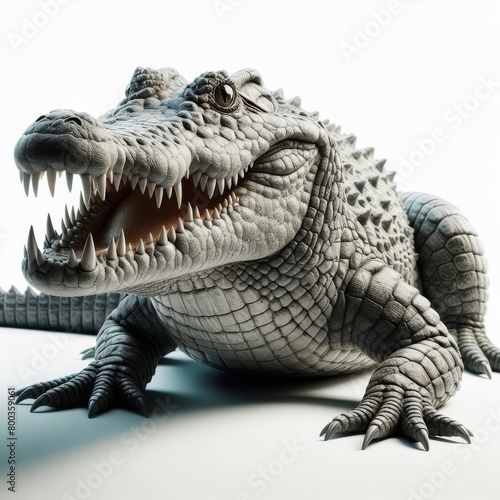 crocodile isolated on white