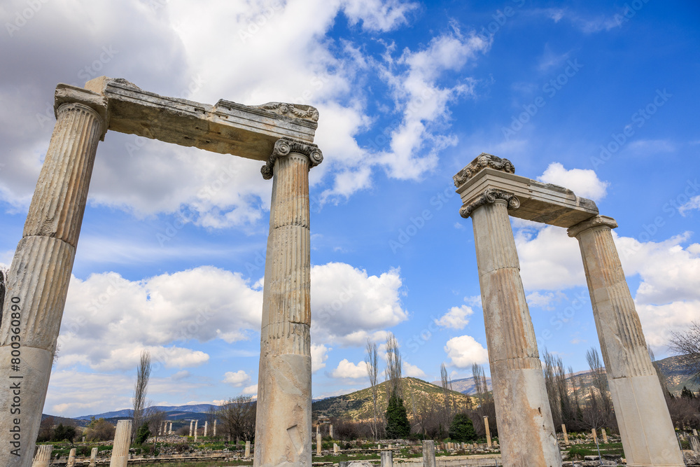 Skyward Columns of the Afrodisias Agora, Aydın, Turkey
