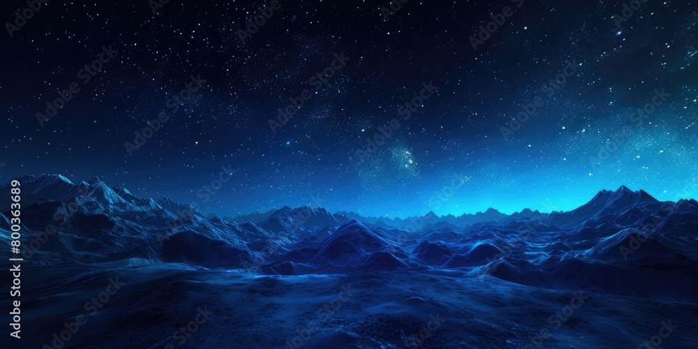 Starry Serenity: Mountain Nightscape