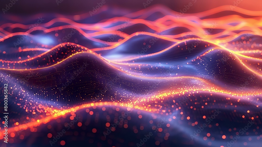 Fototapeta premium Spectacular Gradient Mapping in Technological Landscape