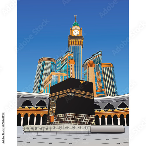 Kaaba in masjid al haram in mecca saudi arabia