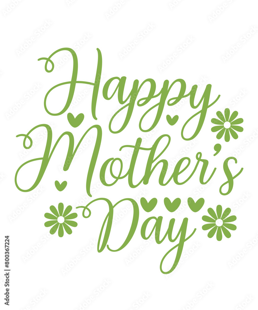 Fototapeta premium Mother’s Day typography clip art design on plain white transparent isolated background for sign, card, shirt, hoodie, sweatshirt, apparel, tag, mug, icon, poster or badge