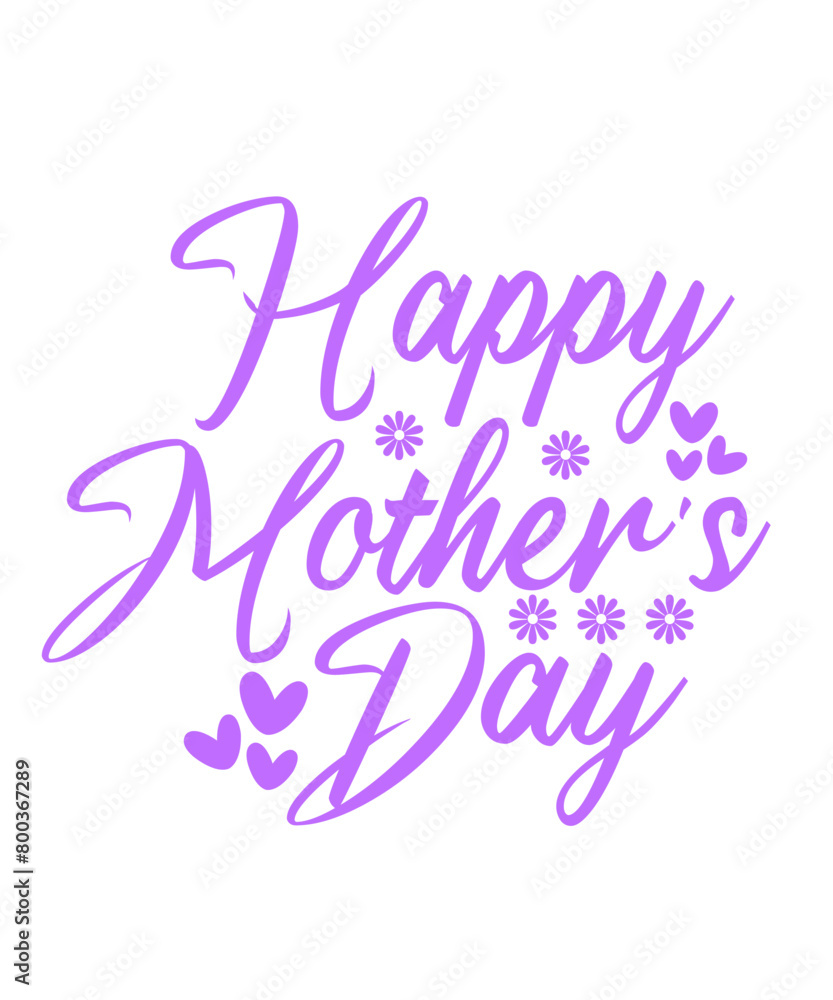 Fototapeta premium Mother’s Day typography clip art design on plain white transparent isolated background for sign, card, shirt, hoodie, sweatshirt, apparel, tag, mug, icon, poster or badge