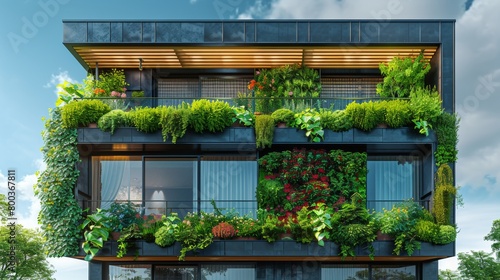 Modern Eco-Friendly Apartment Building With Vertical Garden