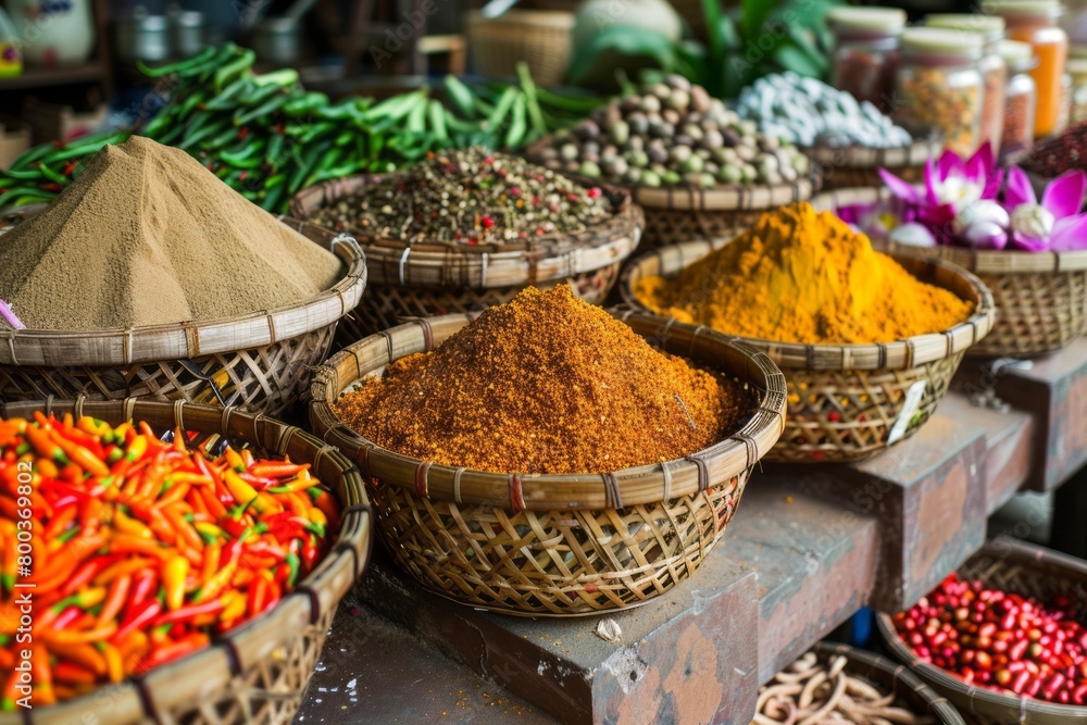 Fototapeta premium Traditional Asian spice market