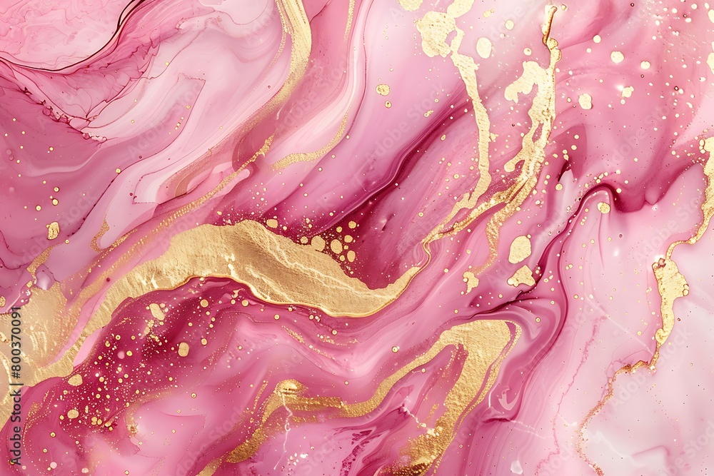Gold Pink Marble. Abstract Background. Oil Wave Print. Acrylic Drops. Spring Art Pattern. Alcohol Luxury Marble. Delicate Mix. Fluid Grunge Effect. Watercolour Liquid Marble. .