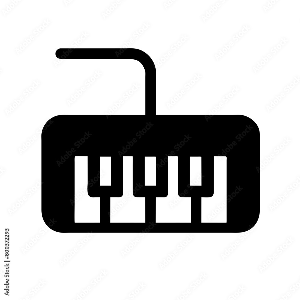Electric keyboard icon vector graphics element silhouette Musical symbol sing isolated illustration on a Transparent Background Electric keyboard icon vector graphics element silhouette Musical symbol sing isolated illustration on a Transparent Background