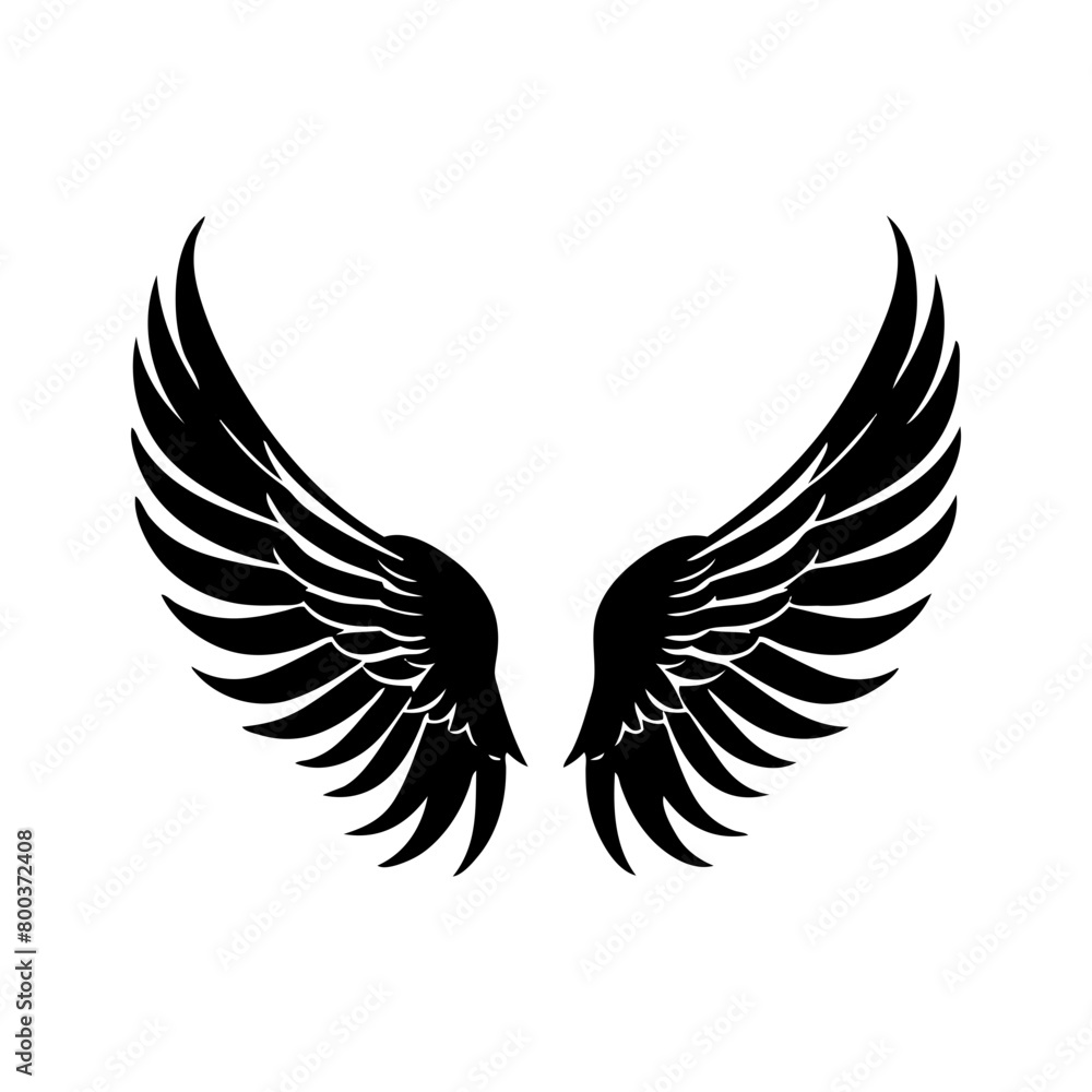 Obraz premium angel feather wings simple design Vector illustration