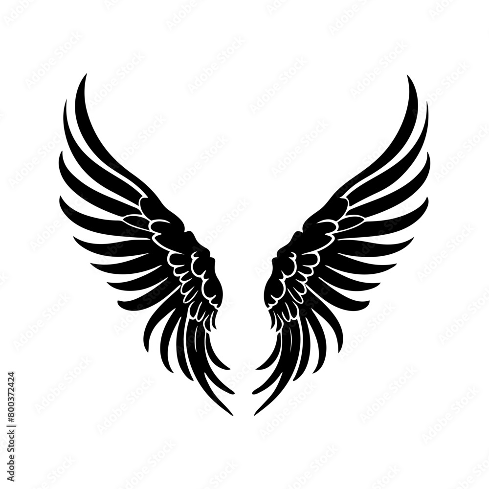 Obraz premium angel feather wings simple design Vector illustration