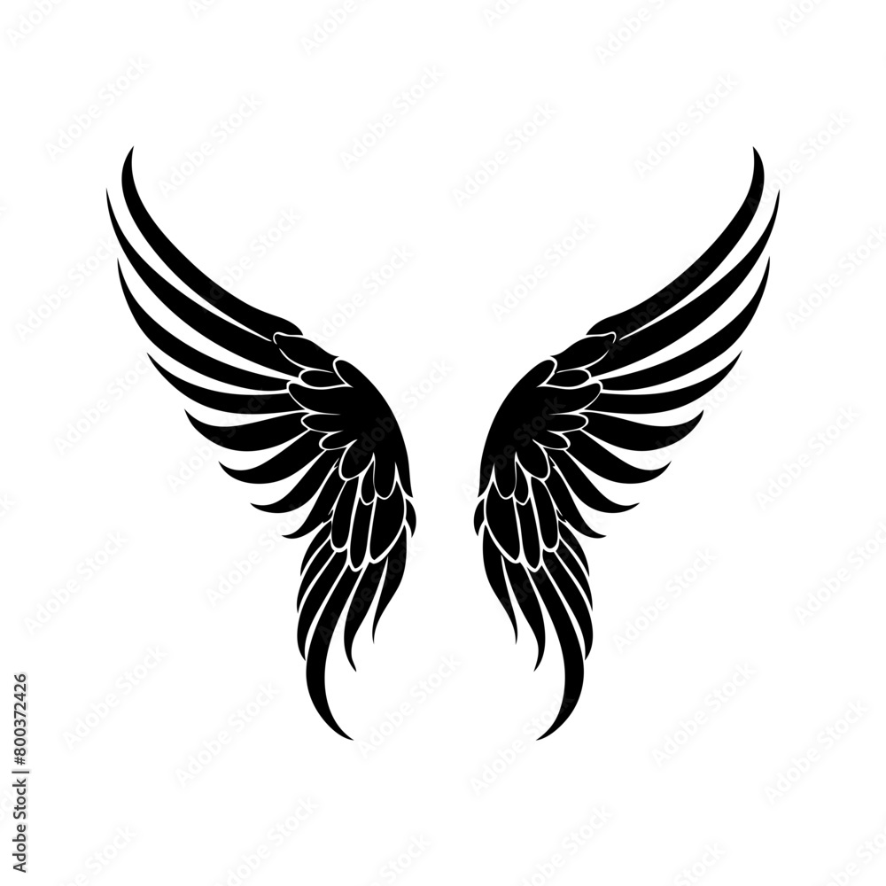 angel feather wings simple design Vector illustration angel feather wings simple design Vector illustration