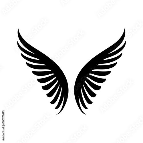 angel feather wings simple design Vector illustration © Foxgrafy