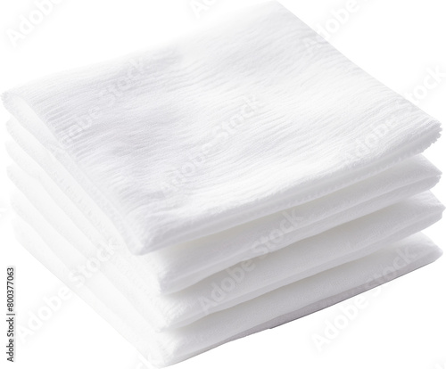 cotton pad isolated on white or transparent background,transparency 