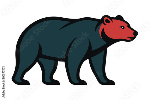 Hand drawn bear for your design  wildlife concept vector