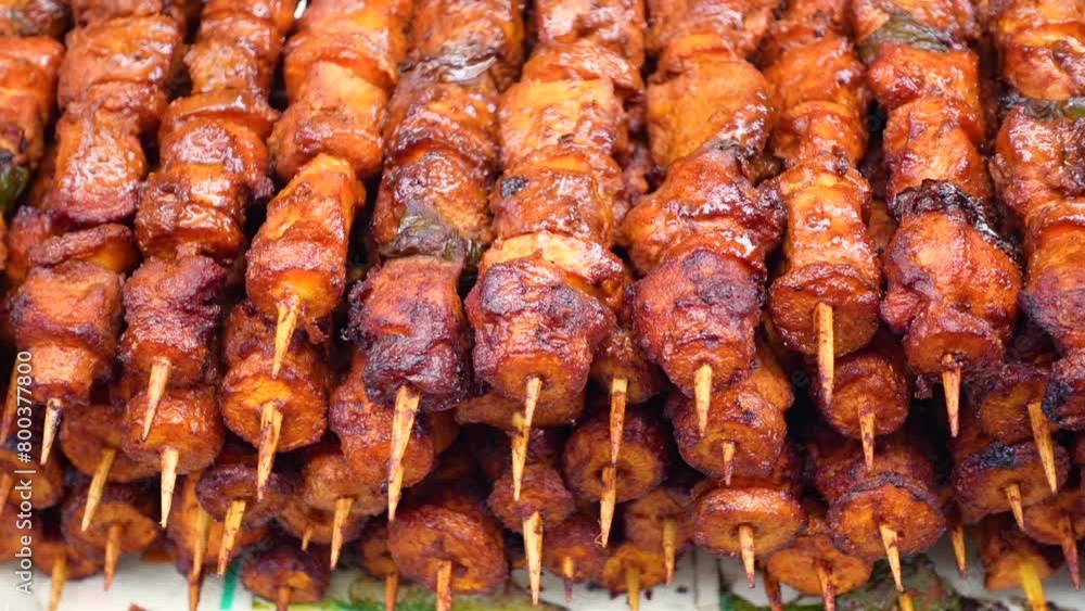 Delicious Shish kebab is ready for serving. Food recipe concepts. Delicious Shish kebab is ready for serving. Food recipe concepts.