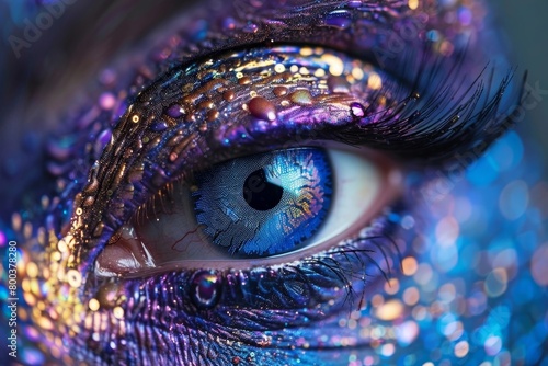 Mesmerizing Iridescent Ocular Patterns Emanating Kaleidoscopic Brilliance
