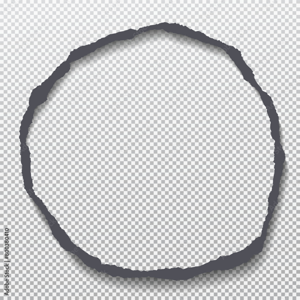 Torn black round paper in the center and soft shadow is on squared background. Torn black round paper in the center and soft shadow is on squared background.