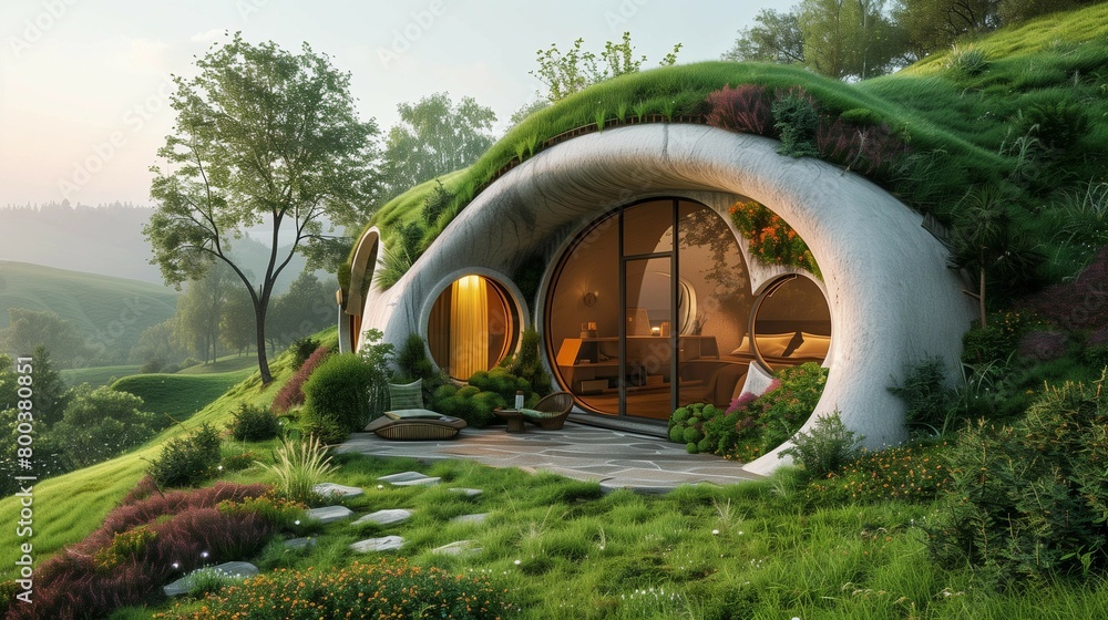 Hobbit Hideaway: A Cozy Earth Sheltered Dwelling, generative ai Hobbit Hideaway: A Cozy Earth Sheltered Dwelling, generative ai