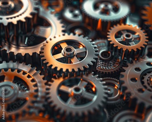 A group of diverse gears and cogs working together seamlessly, representing the interconnectedness of thoughts and the process of problemsolving   © EC Tech 