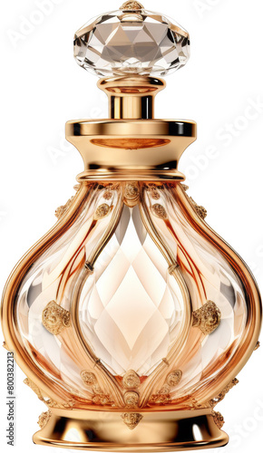 crystal perfume bottle isolated on white or transparent background,transparency 