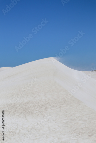 White sand dunes in the desert