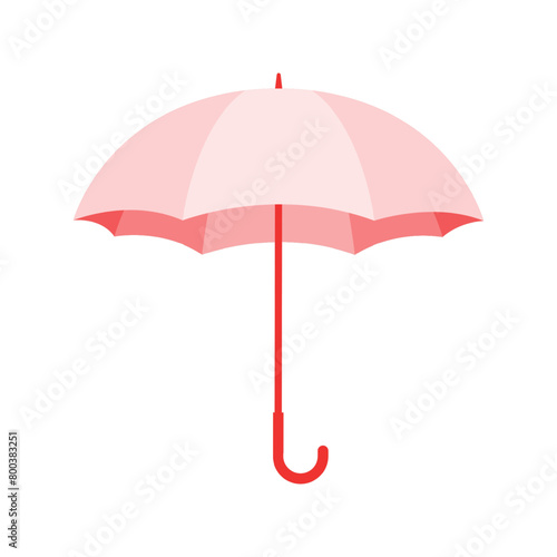 Vector illustration of pink umbrella on transparent background