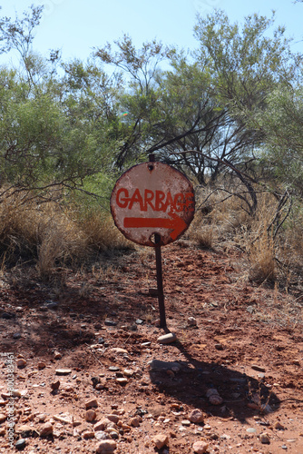 Old Garbage Sign