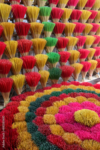Colourful Incense Close Up