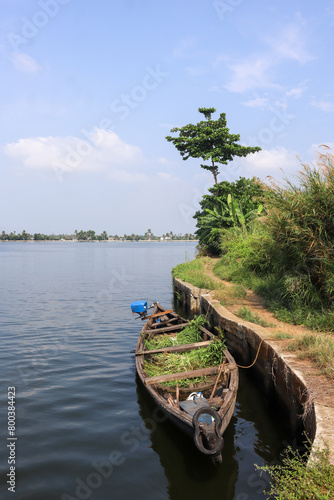 Fishing boat on the river