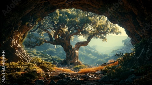 Enchanted Arboreal Sanctuary, generative ai © Matus
