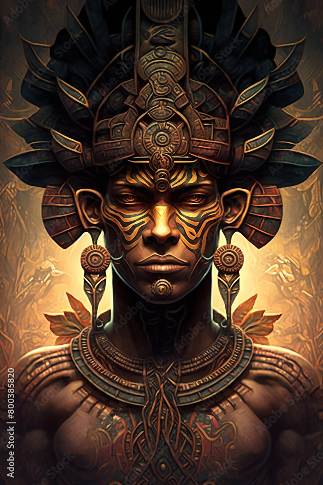 Obraz premium Mayan male illustration