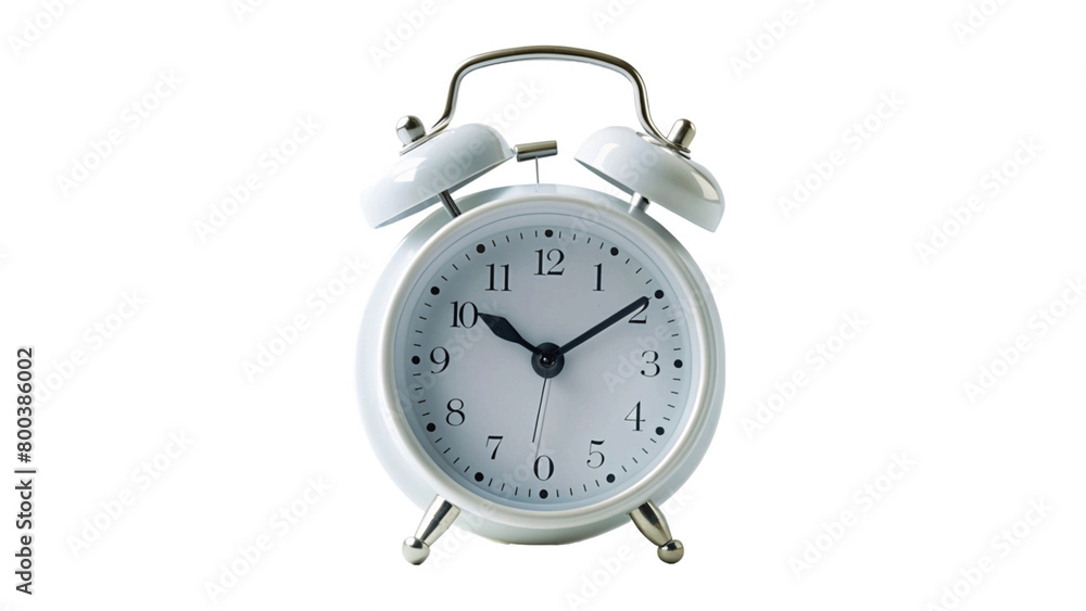 Alarm white clock isolated on transparent background. Alarm white clock isolated on transparent background.