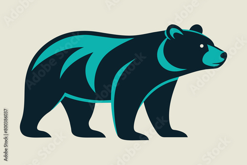 Hand drawn bear for your design  wildlife concept vector