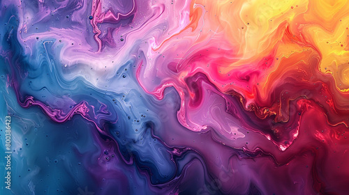 Swirling colors dance freely, a symphony of abstract expressionism. photo